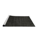 Serging Thickness of Machine Washable Contemporary Charcoal Black Rug, wshcon34