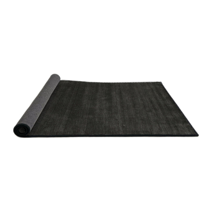 Thickness of Contemporary Charcoal Black Modern Rug, con34