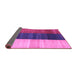 Sideview of Abstract Purple Contemporary Rug, con340pur