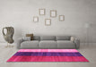 Machine Washable Abstract Pink Contemporary Rug in a Living Room, wshcon340pnk