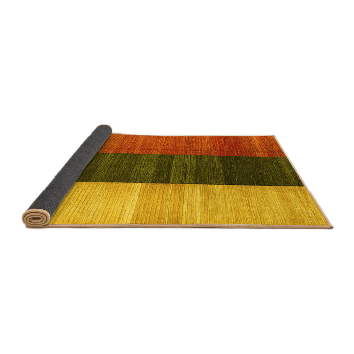 Sideview of Abstract Yellow Contemporary Rug, con340yw