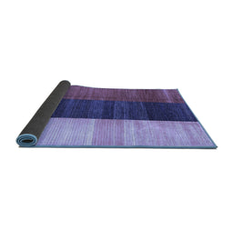 Sideview of Abstract Blue Contemporary Rug, con340blu