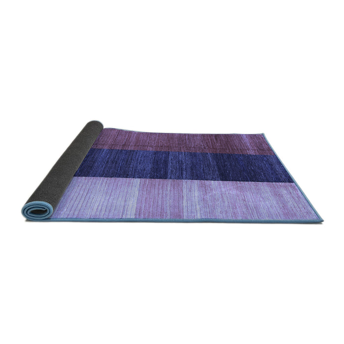 Sideview of Abstract Blue Contemporary Rug, con340blu