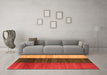 Machine Washable Abstract Orange Contemporary Area Rugs in a Living Room, wshcon340org