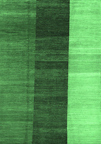 Abstract Emerald Green Contemporary Rug, con340emgrn