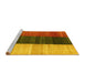 Sideview of Machine Washable Abstract Yellow Contemporary Rug, wshcon340yw