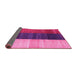 Sideview of Abstract Pink Contemporary Rug, con340pnk