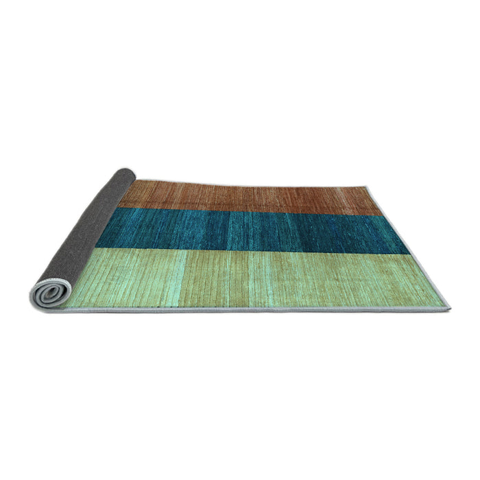 Sideview of Abstract Light Blue Contemporary Rug, con340lblu