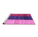 Sideview of Machine Washable Abstract Purple Contemporary Area Rugs, wshcon340pur