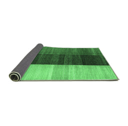 Sideview of Abstract Emerald Green Contemporary Rug, con340emgrn
