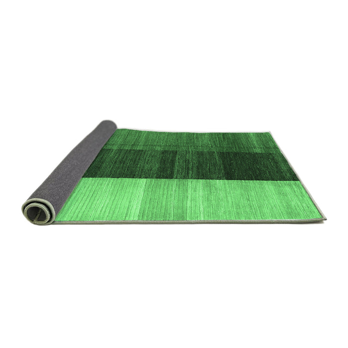 Sideview of Abstract Emerald Green Contemporary Rug, con340emgrn