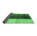 Sideview of Abstract Emerald Green Contemporary Rug, con340emgrn