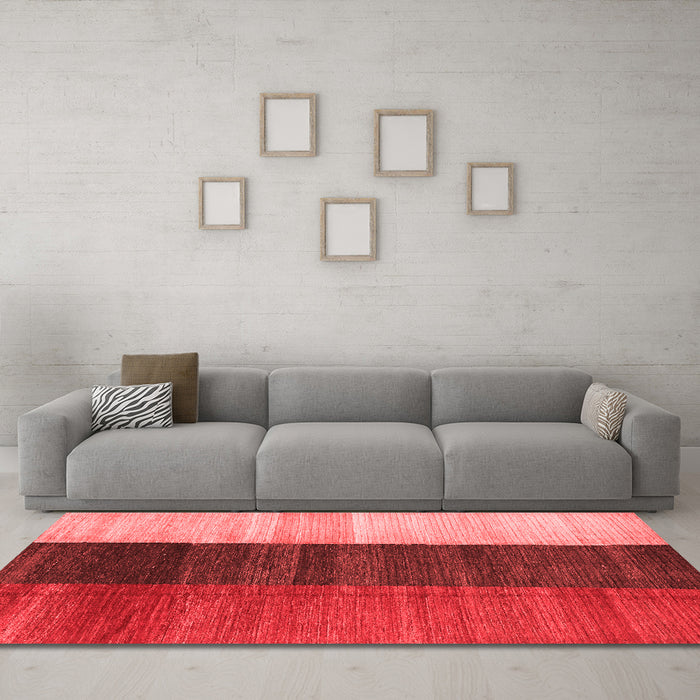Contemporary Red Washable Rugs