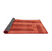 Thickness of Contemporary Orange Red Modern Rug, con341