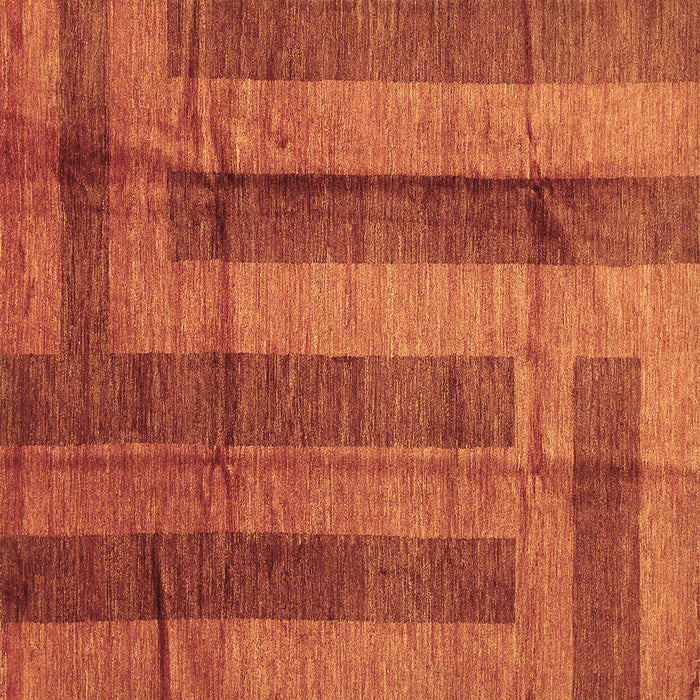 Square Abstract Brown Contemporary Rug, con341brn