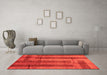 Machine Washable Abstract Orange Contemporary Area Rugs in a Living Room, wshcon341org