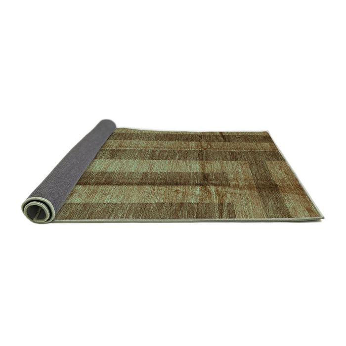 Sideview of Abstract Turquoise Contemporary Rug, con341turq