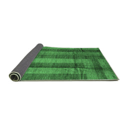 Sideview of Abstract Emerald Green Contemporary Rug, con341emgrn
