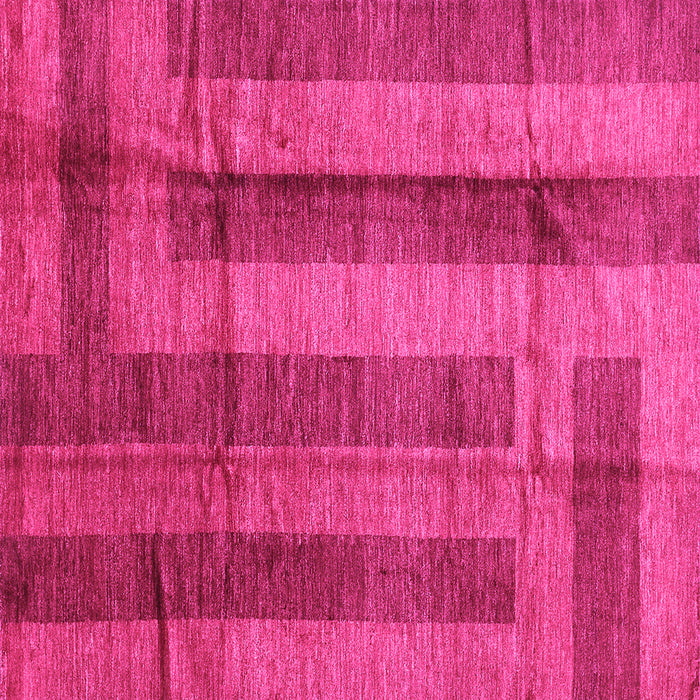 Square Machine Washable Abstract Pink Contemporary Rug, wshcon341pnk