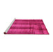 Sideview of Machine Washable Abstract Pink Contemporary Rug, wshcon341pnk