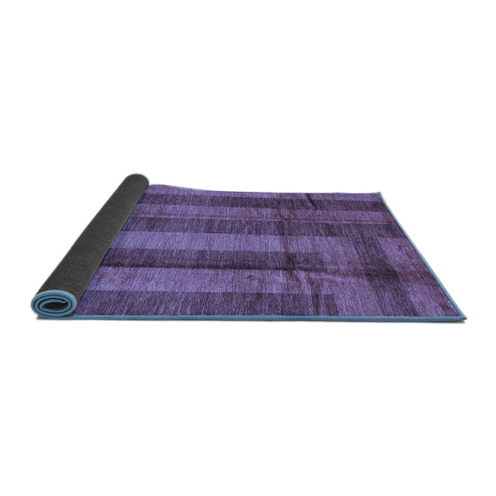 Sideview of Abstract Blue Contemporary Rug, con341blu