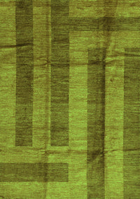 Abstract Green Contemporary Rug, con341grn