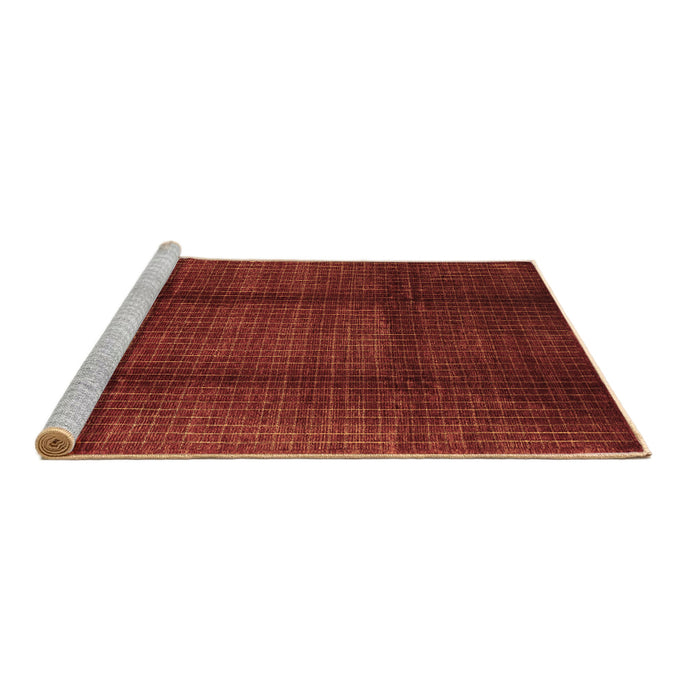 Sideview of Machine Washable Abstract Brown Contemporary Rug, wshcon342brn