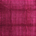 Square Machine Washable Abstract Pink Contemporary Rug, wshcon342pnk