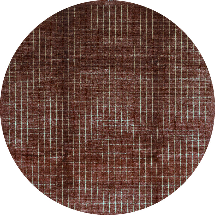 Round Abstract Light Blue Contemporary Rug, con342lblu