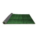 Sideview of Abstract Emerald Green Contemporary Rug, con342emgrn