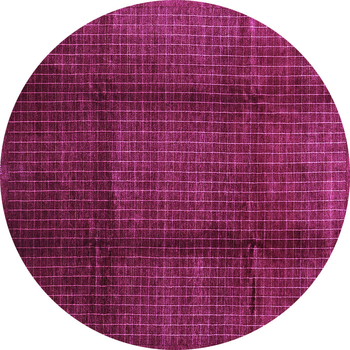 Round Abstract Purple Contemporary Rug, con342pur