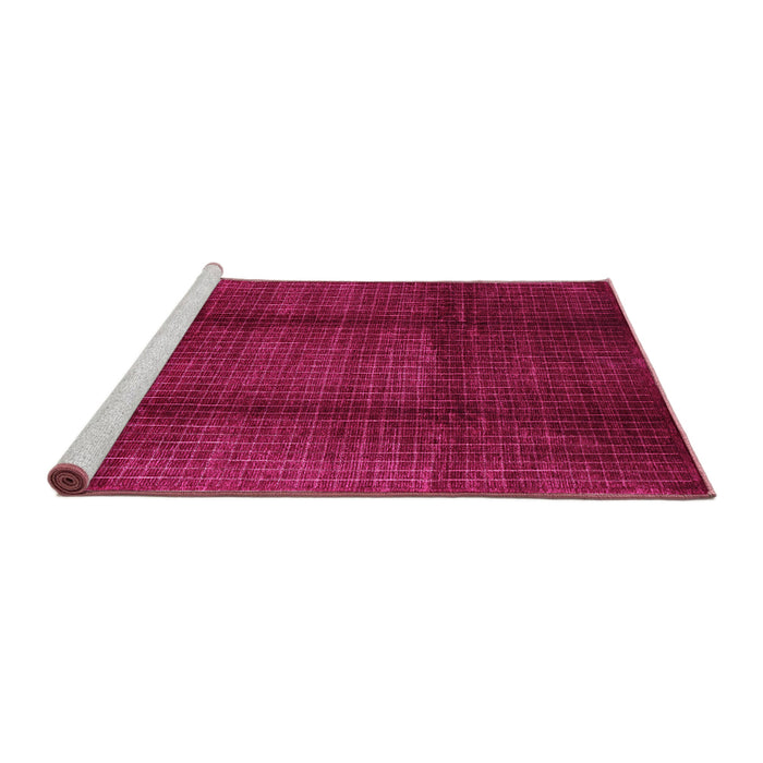 Sideview of Machine Washable Abstract Pink Contemporary Rug, wshcon342pnk