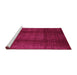 Sideview of Machine Washable Abstract Pink Contemporary Rug, wshcon342pnk