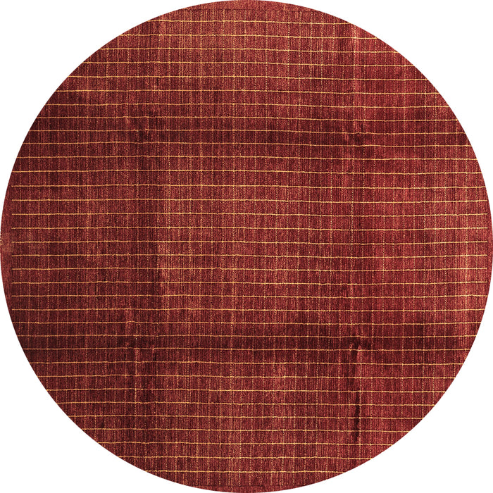 Round Abstract Brown Contemporary Rug, con342brn