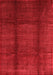 Abstract Red Contemporary Area Rugs