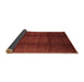 Sideview of Abstract Brown Contemporary Rug, con342brn