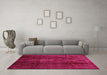 Machine Washable Abstract Pink Contemporary Rug in a Living Room, wshcon342pnk