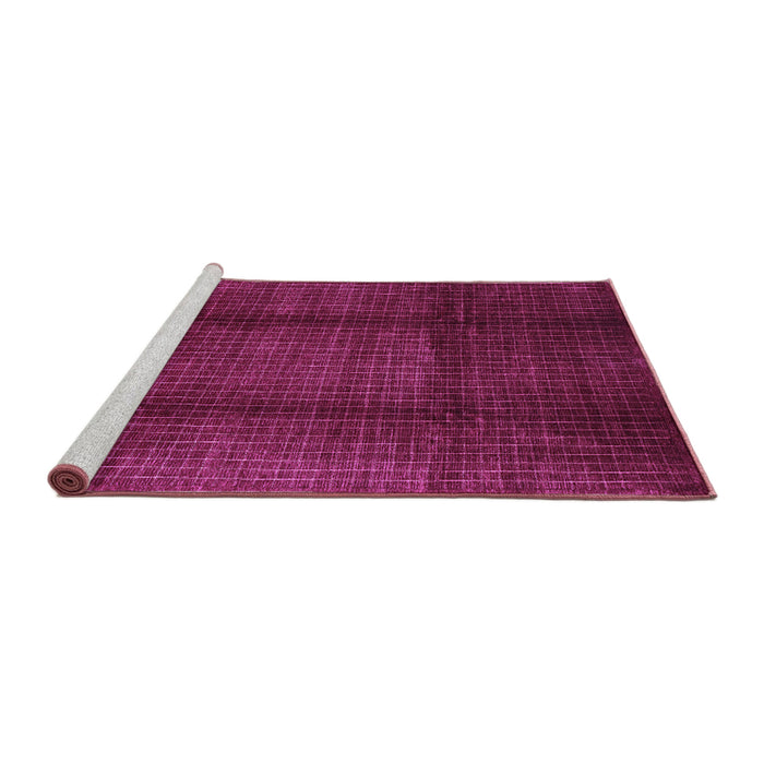Sideview of Machine Washable Abstract Purple Contemporary Area Rugs, wshcon342pur