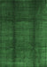 Machine Washable Abstract Emerald Green Contemporary Area Rugs, wshcon342emgrn