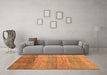 Machine Washable Abstract Orange Contemporary Area Rugs in a Living Room, wshcon343org