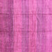 Square Machine Washable Abstract Pink Contemporary Rug, wshcon343pnk