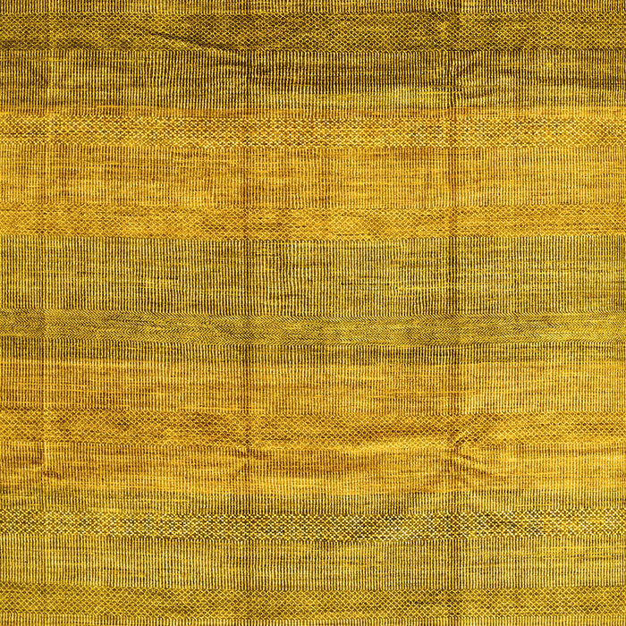 Machine Washable Abstract Yellow Contemporary Rug, wshcon343yw