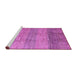 Sideview of Machine Washable Abstract Purple Contemporary Area Rugs, wshcon343pur