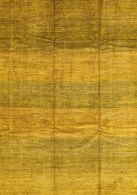 Abstract Yellow Contemporary Rug, con343yw