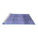 Sideview of Machine Washable Abstract Blue Contemporary Rug, wshcon343blu