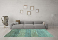 Machine Washable Abstract Light Blue Contemporary Rug, wshcon343lblu