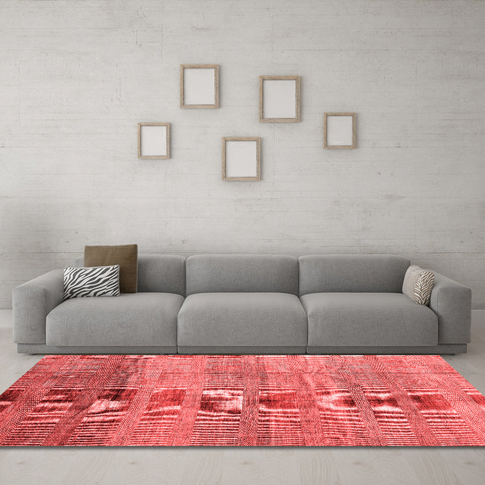 Contemporary Red Washable Rugs