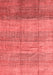 Abstract Red Contemporary Area Rugs