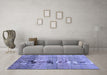 Machine Washable Abstract Blue Contemporary Rug in a Living Room, wshcon343blu