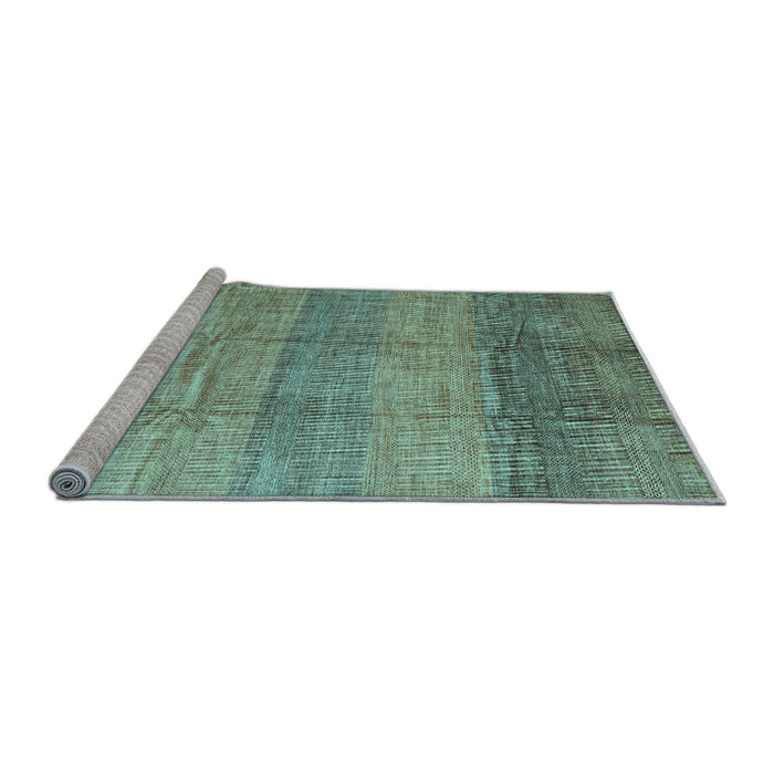 Sideview of Machine Washable Abstract Light Blue Contemporary Rug, wshcon343lblu